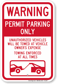 Permit-Parking-only-sign